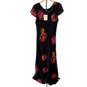 Glamour Angel Black Pink & Yellow Floral Dress
